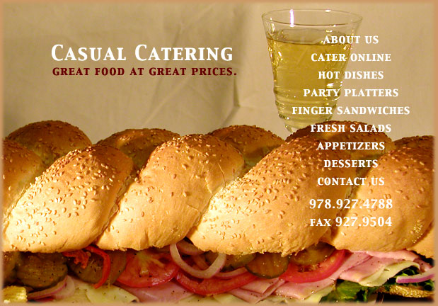 casual catering, cummings center, beverly, massachusetts