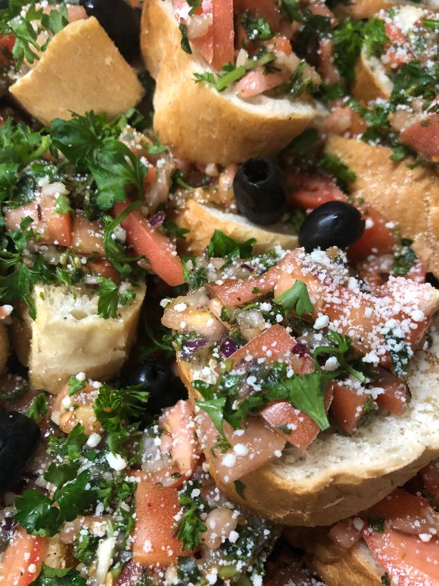 large tomato bruschetta